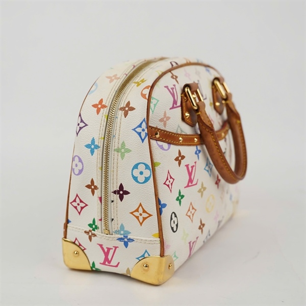Túi LV Handle trắng hoa màu sz28 KG+