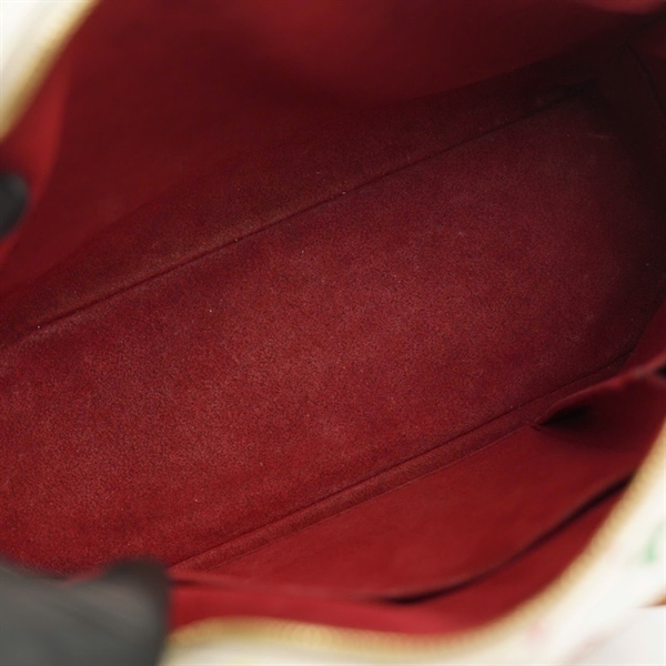 Túi LV Handle trắng hoa màu sz28 KG+