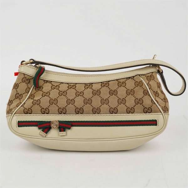 Túi GG kẹp nách trắng phối xám (269893-002058) sz26 KG+