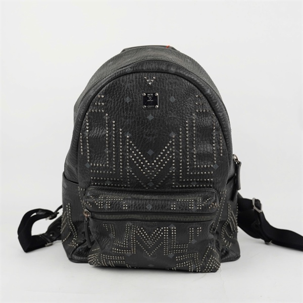 Balo MCM đen đính cườm KG+