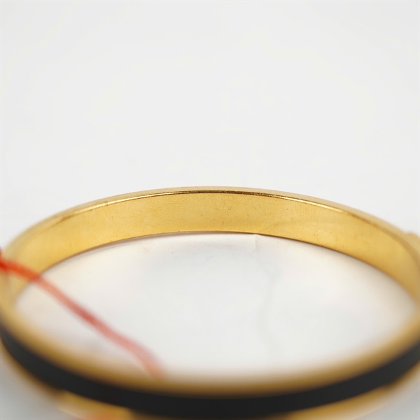 Vòng tay Hermes đen có ổ khóa KG+