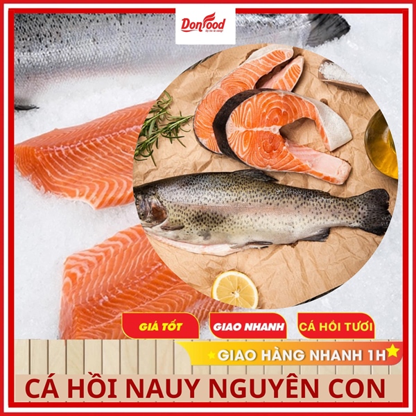 Cá hồi tươi Nauy nửa/nguyên con