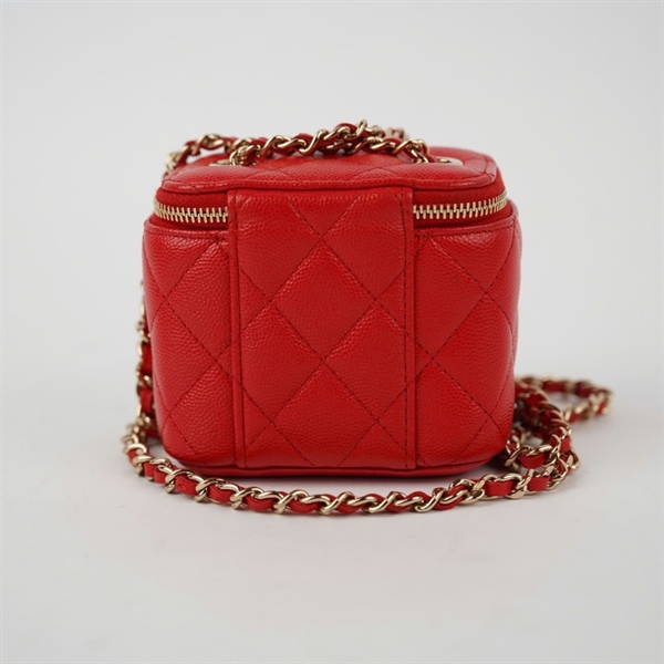 Túi Chanel Vanity đỏ (31135066) sz10 (BQ) KG+