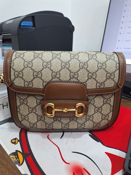 Túi GG 1955 xám 2 strap (658574-520981) sz20 (BQ) KG+