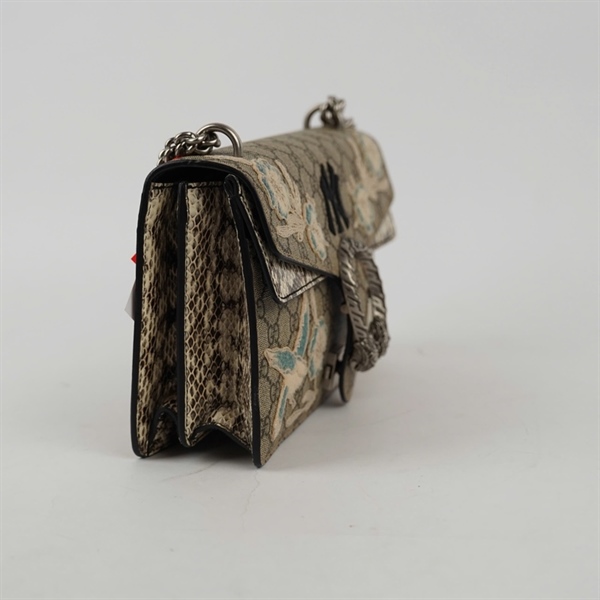 Túi GG Dionysus xám họa tiết (400249-498879) sz27 (BQ) KG+