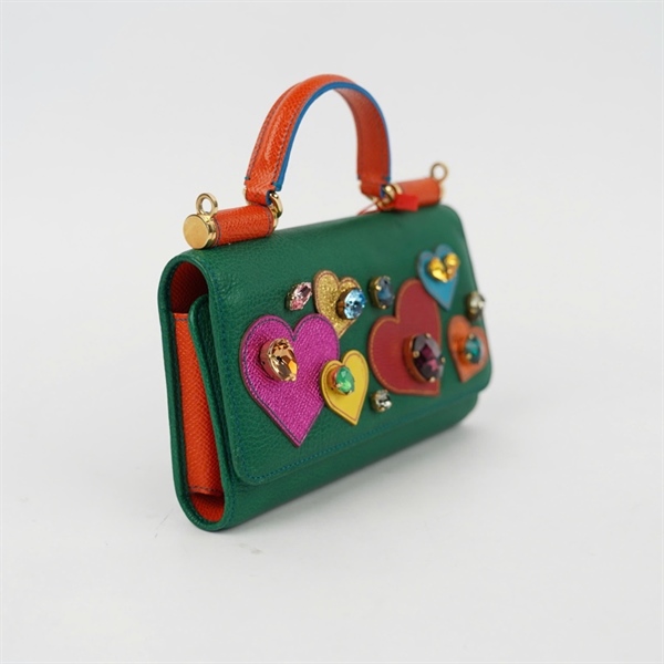 Ví D&G xanh đính đá (BQ) KG+