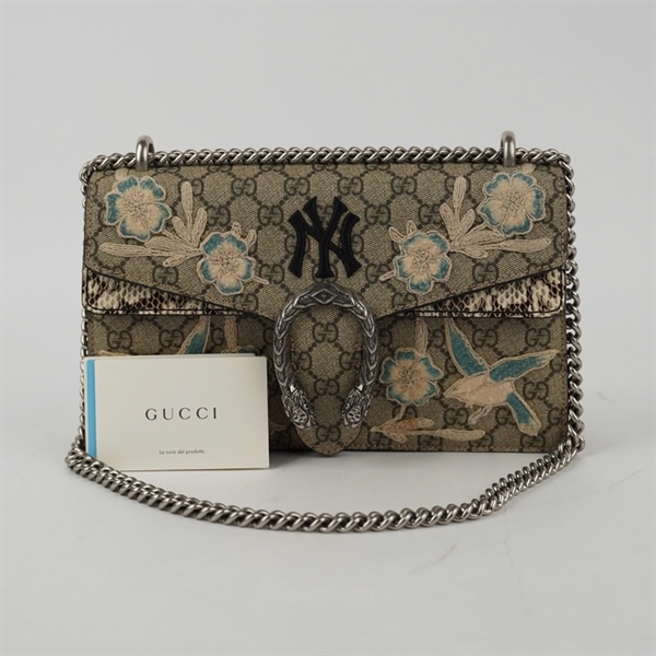 Túi GG Dionysus xám họa tiết (400249-498879) sz27 (BQ) KG+