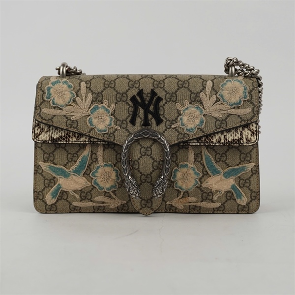 Túi GG Dionysus xám họa tiết (400249-498879) sz27 (BQ) KG+