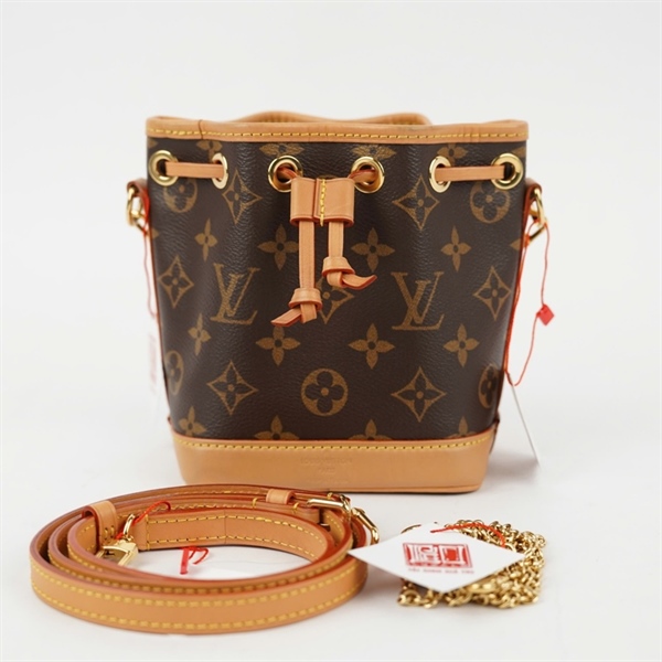 Túi LV Nóe hoa nâu 3 strap sz12 (BQ) KG+