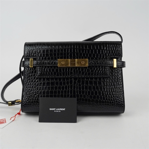 Túi YSL đen da trăn sz24 (BQ) KG+