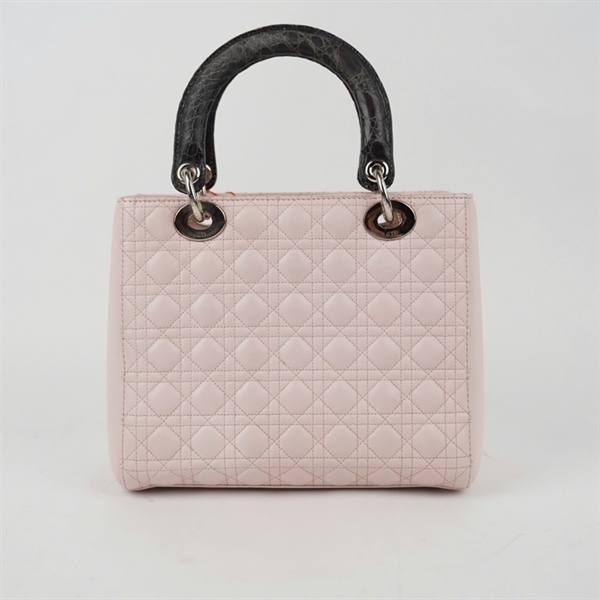 Túi Dior Lady hồng họa tiết hoa (18-MA-0194) szM (BQ) KG+