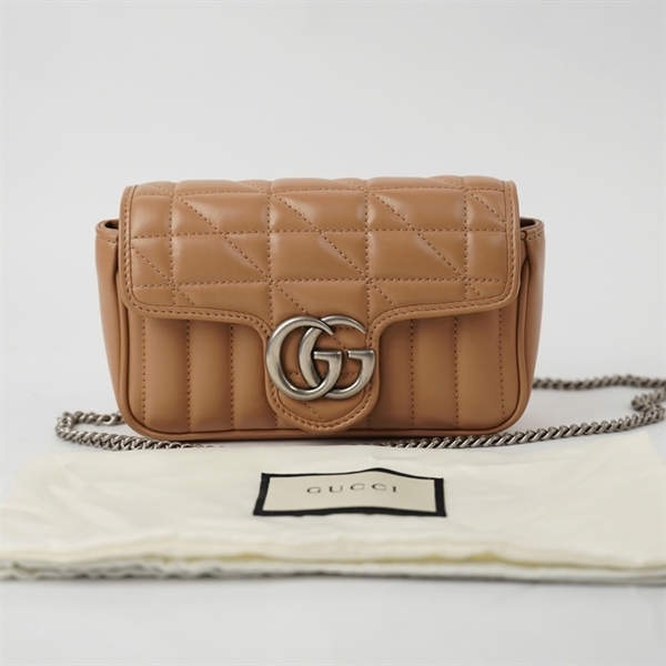 Túi GG Marmont nâu (476433-0416) sz16 (BQ) KG+