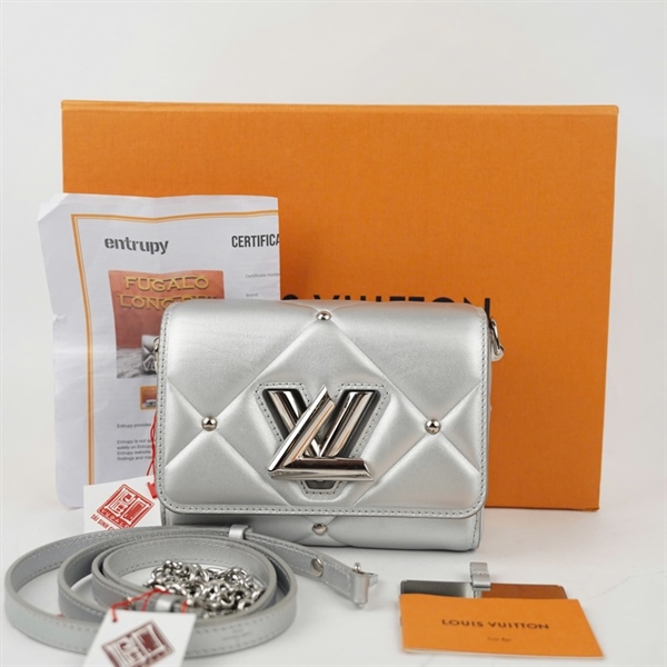 Túi LV Twist bạc 2 strap kèm gương sz18 (BQ) KG+