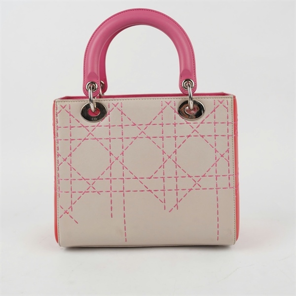 Túi Dior Lady hồng (02-MA-1124) szM (BQ) KG+