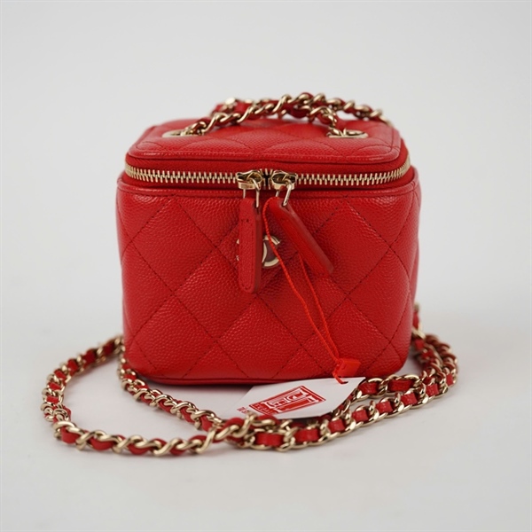 Túi Chanel Vanity đỏ (31135066) sz10 (BQ) KG+