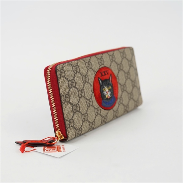 Ví GG xám hình mèo khóa zip (BQ) KG+