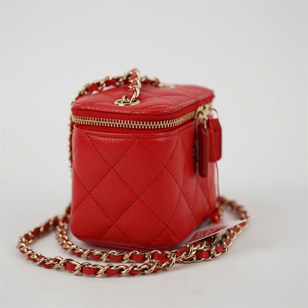 Túi Chanel Vanity đỏ (31135066) sz10 (BQ) KG+