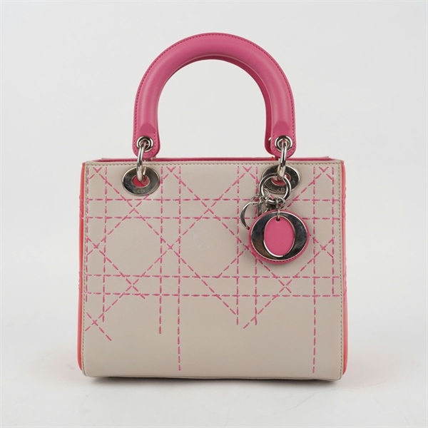 Túi Dior Lady hồng (02-MA-1124) szM (BQ) KG+