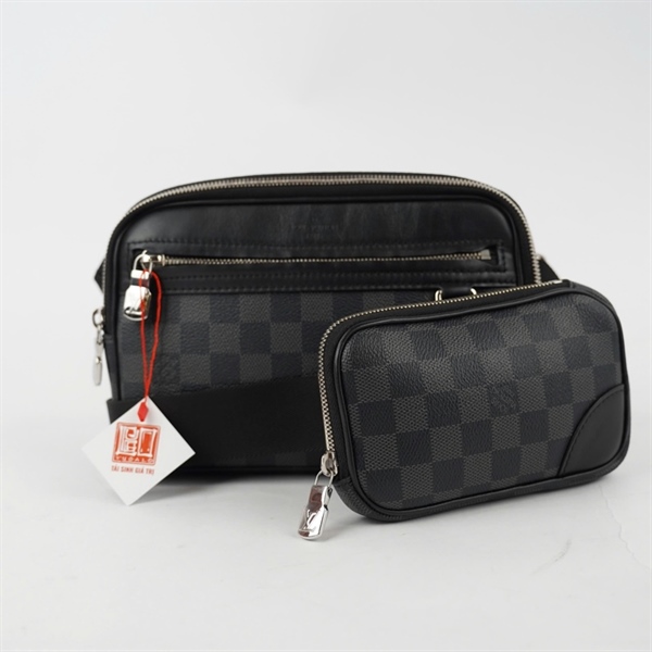 Túi LV đeo chéo ô vuông đen kèm ví sz22 (BQ) KG+