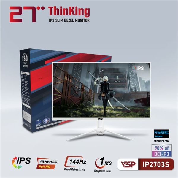 Màn hình máy tính LCD VSP IP2703S Trắng