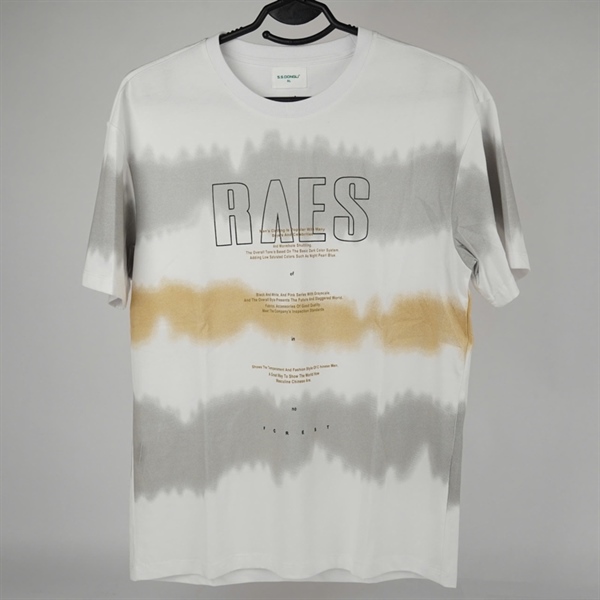 Áo thun trắng 3 đường loang XL KG+