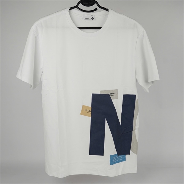 Áo thun trắng in chữ N sz2XL KG+