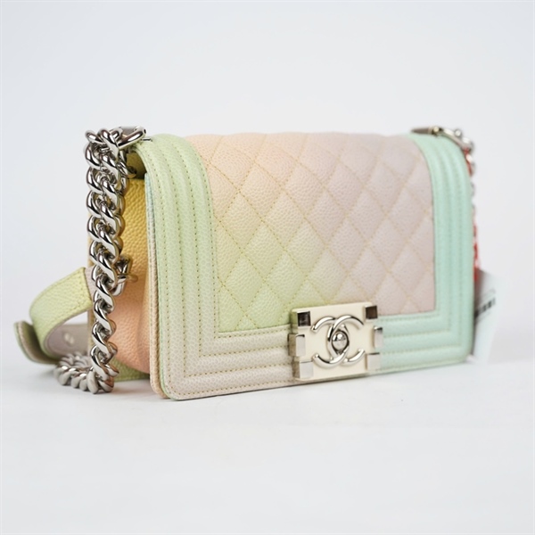 Túi Chanel Boy xanh hồng ombre (25369836) sz20 (LTB) KG+