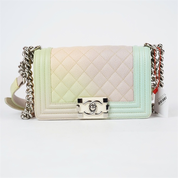 Túi Chanel Boy xanh hồng ombre (25369836) sz20 (LTB) KG+