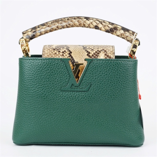 Túi LV Capu xanh quai da trăn sz20 (LTB) KG+