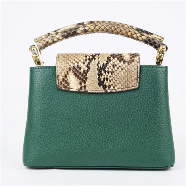 Túi LV Capu xanh quai da trăn sz20 (LTB) KG+