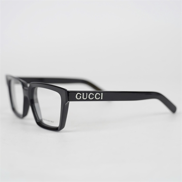 Kính GG đen mắt vuông trong suốt GG17250 001 (52-19-145) (PN) KG+