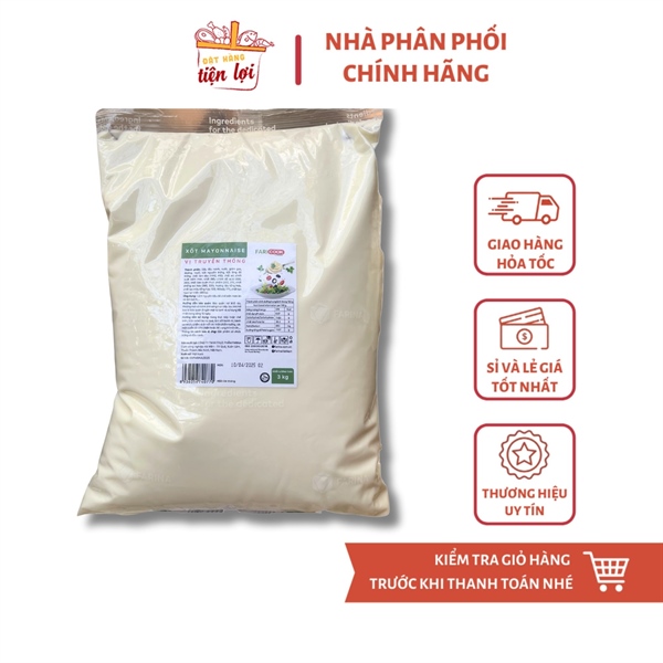 Xốt Mayonnaise vị truyền thống 3kg ( 1 túi 3kg )