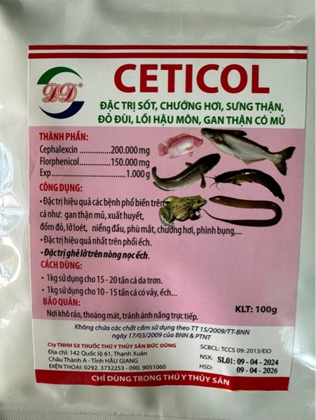 DD-Ceticol fish 200g chướng hơi, thận, mù mắt,đỏ đùi, lồi mắt