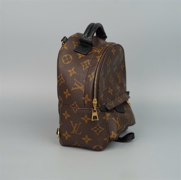 Balo LV hoa nâu có lót form 2 strap KG+