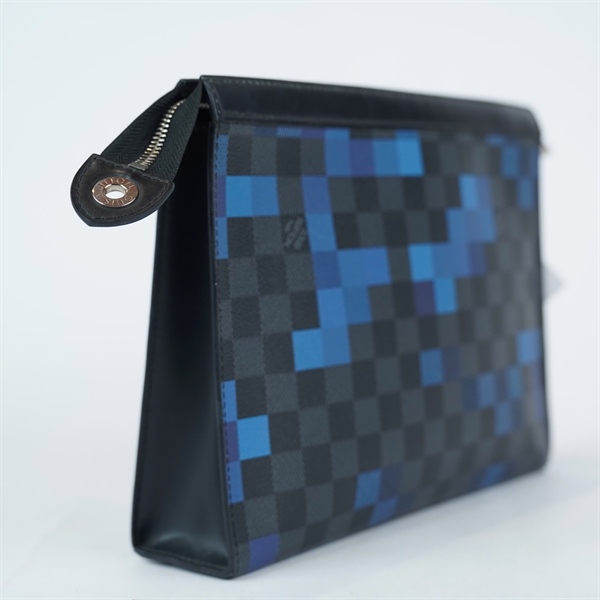 Túi LV Clutch ô vuông đen+ xanh (SP5128) sz26 (BQ) KG+