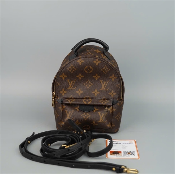 Balo LV hoa nâu có lót form 2 strap KG+