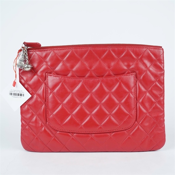 Túi Chanel Clutch đỏ (24968126) sz27 (BQ) KG+