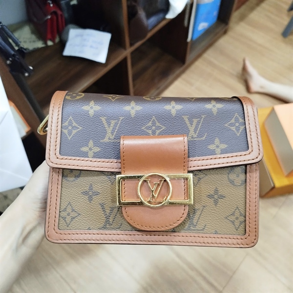 Túi LV Dauphine hoa nâu sz20 (HT)+
