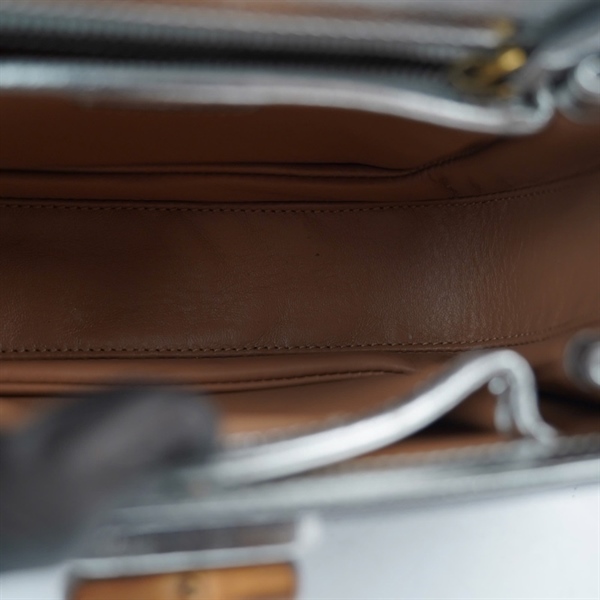 Túi GG Bamboo 1947 bạc 2 strap sz21 (BQ) KG+