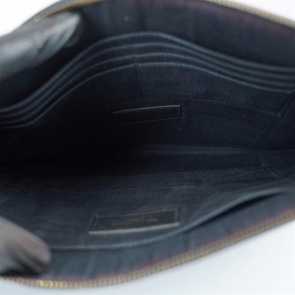 Túi YSL Clutch đen logo đen sz29 (BQ) KG+