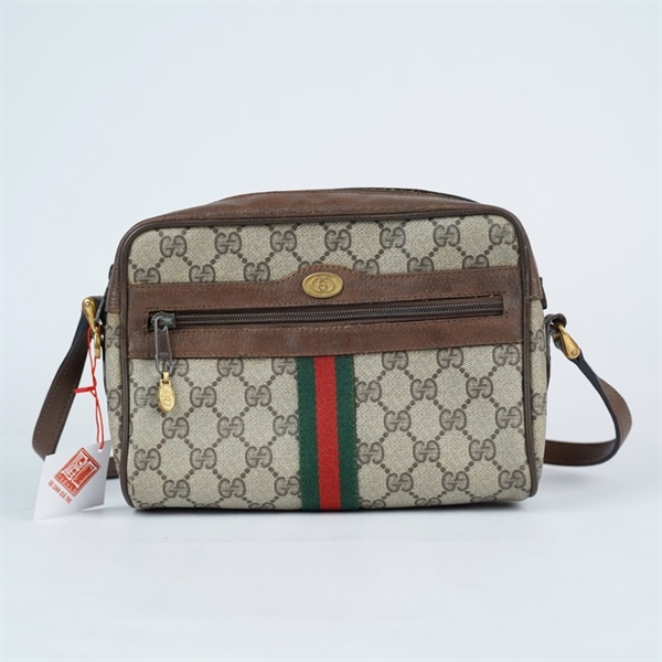 Túi GG đeo chéo xám (378-02-004) sz22 (BQ) KG+