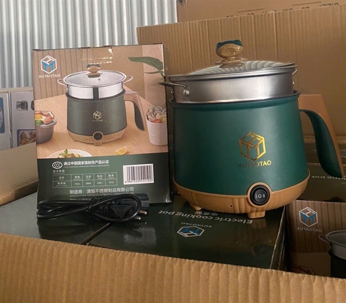 Ca Nấu Mì Đế Gỗ Kèm Xửng Hấp XUTAOTAO 18CM ( Thùng 36 )