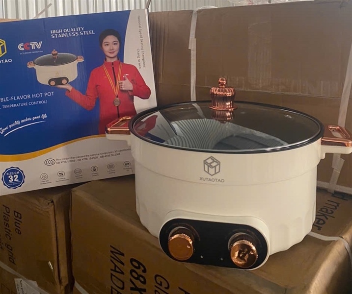 Nồi Lẩu Điện 2 Ngăn 32CM XUTAOTAO ( Thùng 12 )