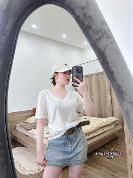 Áo phông giấy cổ tim txm 119