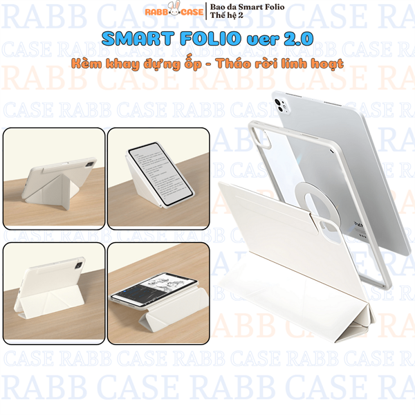 Bao da Folio có KHAY THÁO RỜI, nắp gập chữ Y đa năng Mini 6 | Mini 7