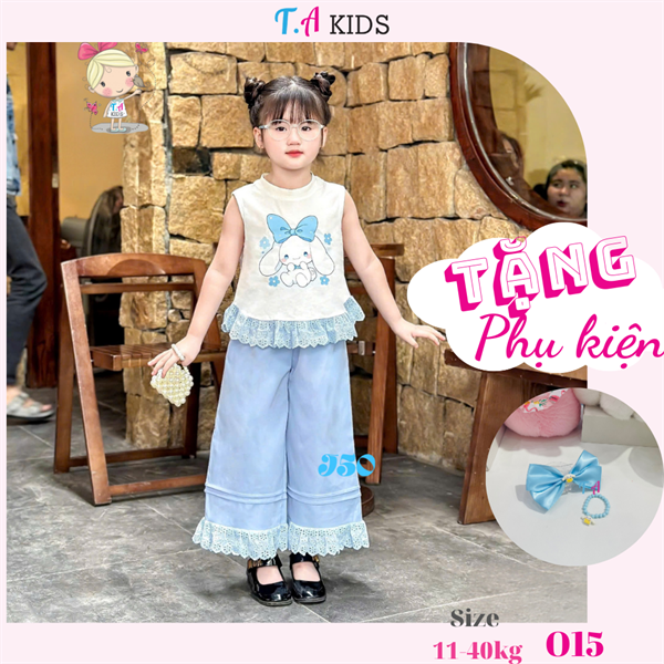 O15 (11-40kg) Set cinamoroll xanh