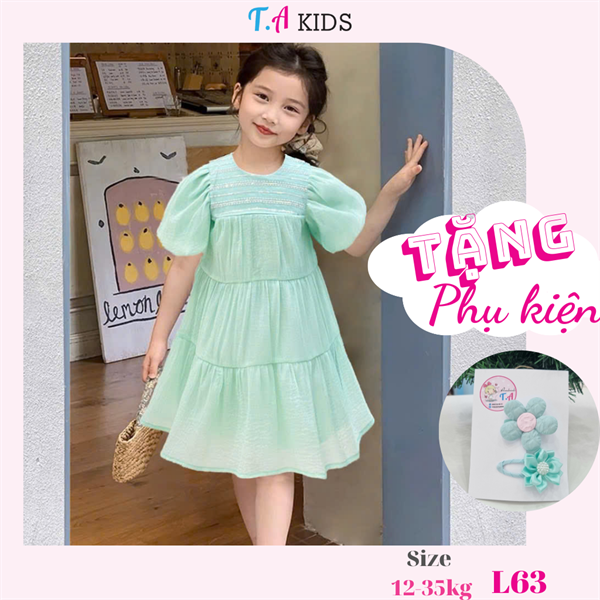 L63 (12-35kg) Váy xòe kim sa ngực