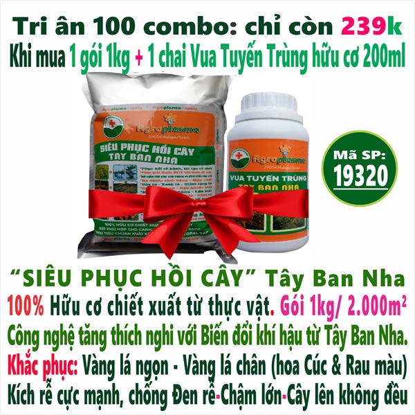 Combo Siêu Phục Hồi Cây 1Kg + 1 chai Tuyến trùng 200ml)