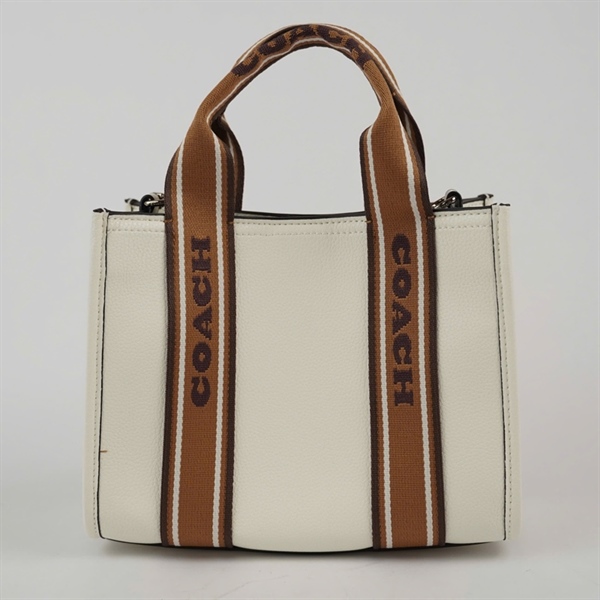 Túi Coach Handle trắng sz24 +