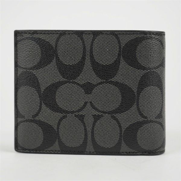 Ví Coach nam đen in hình +